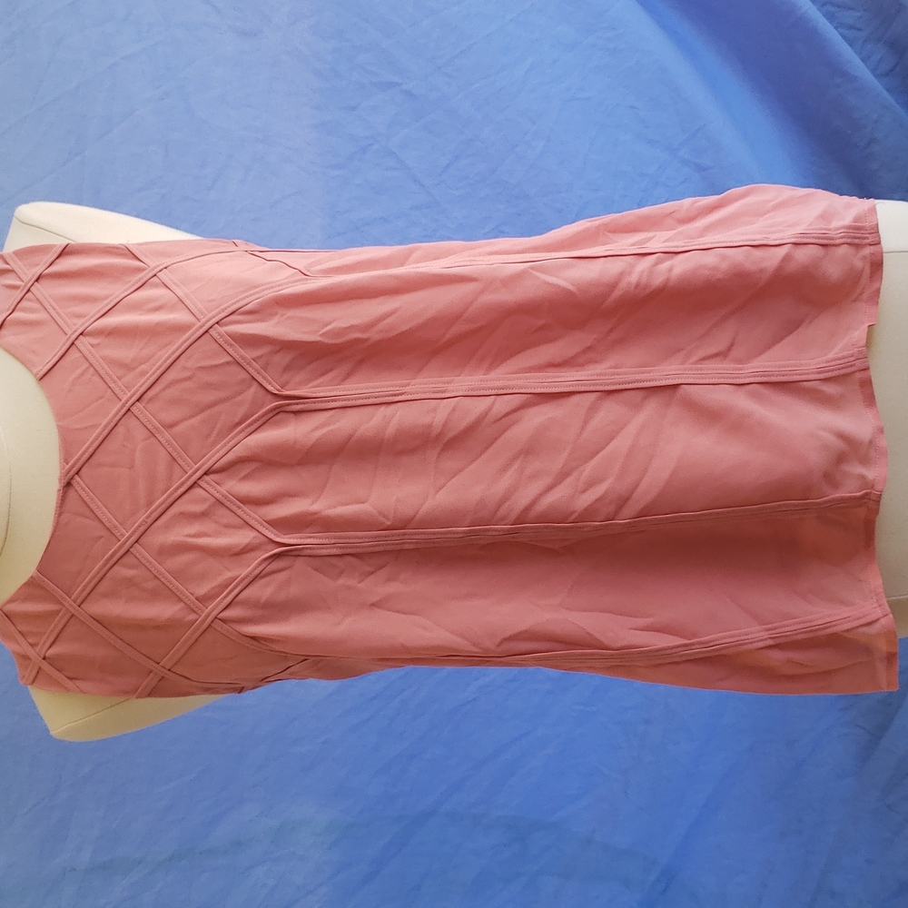 Large coral colored blouse lost April brand